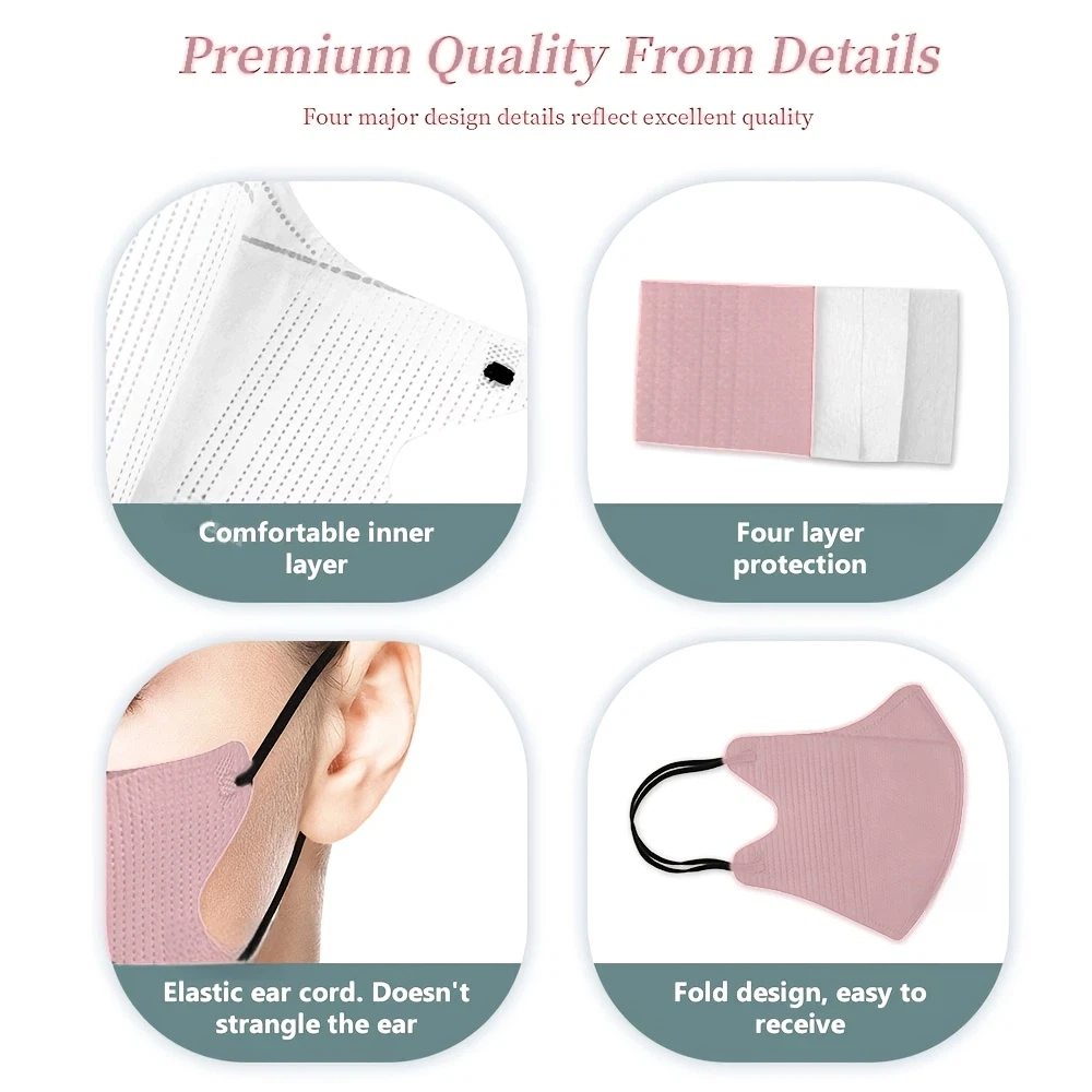 100pcs3D three-dimensional dis - Cloth Face Mask Washable recension och pris